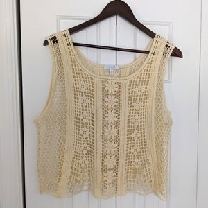 DeLia Crocheted Cotton Crop Top